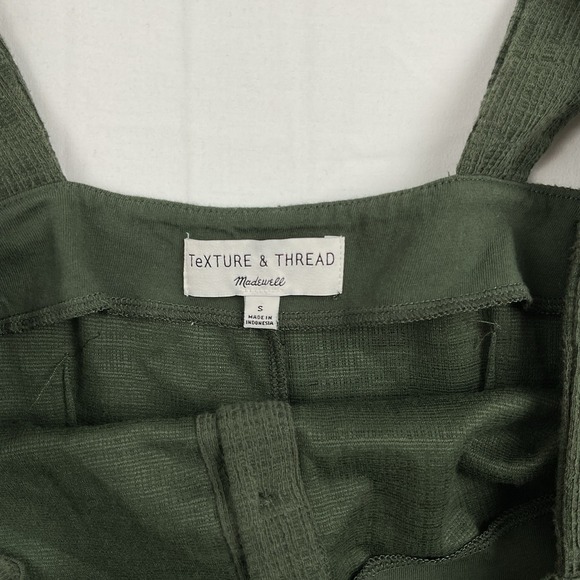 Madewell Texture and Thread Green Button Front Midi Dress Womens Small Casual - Picture 8 of 9